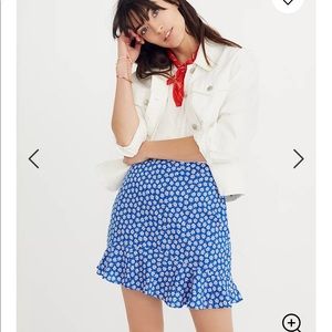 Madewell ruffle-edge skirt in Mini Daisy